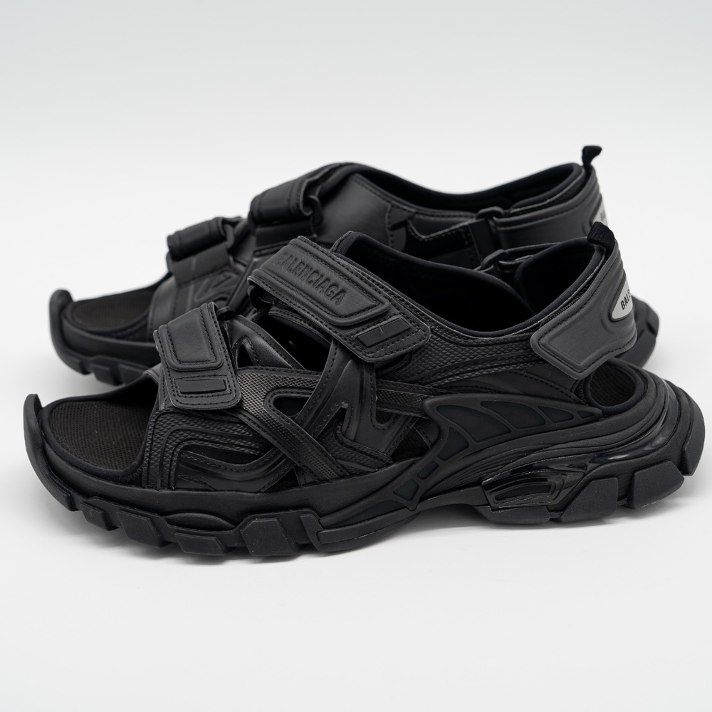 size 42 - Balenciaga Track Sandals Triple Black Straps - Picture 4 of 11